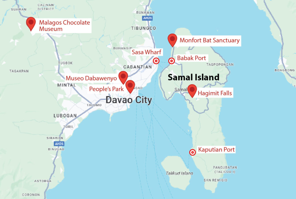 Samal island map